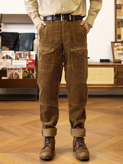 Tapered Corduroy Casual Trousers