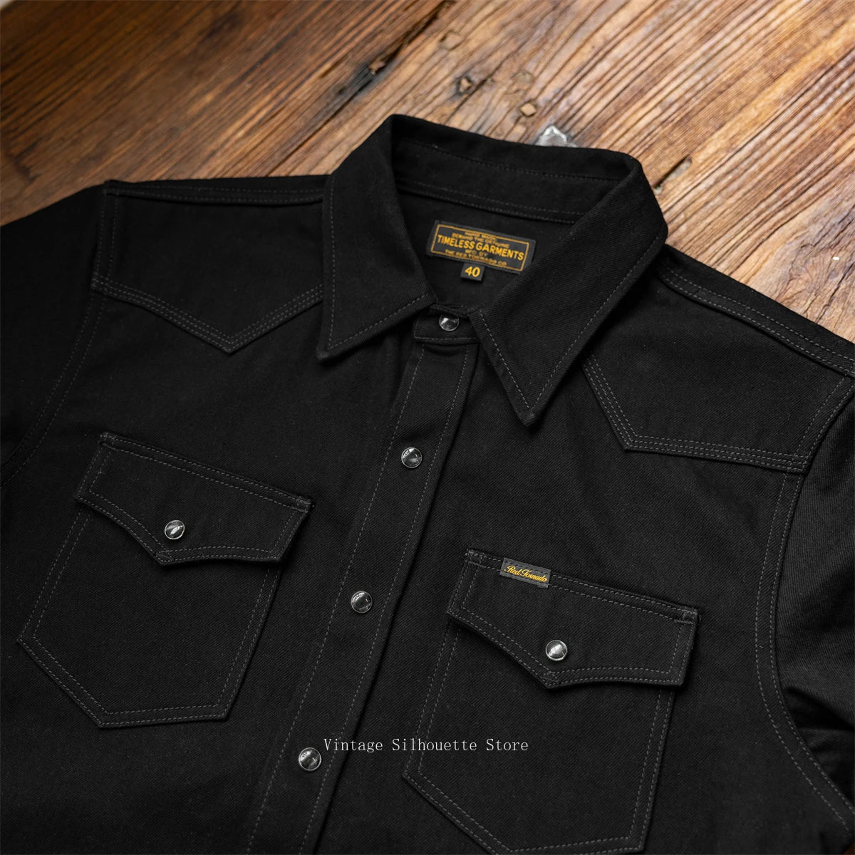 Black Denim Western Shirt