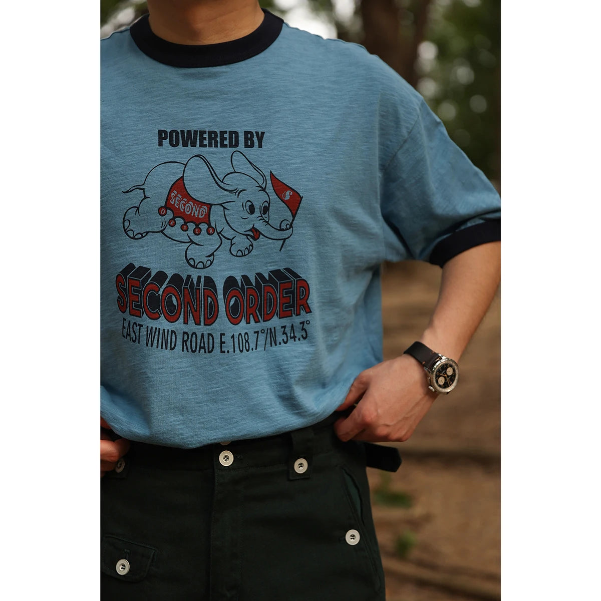 Graphic Ringer Cotton Tee