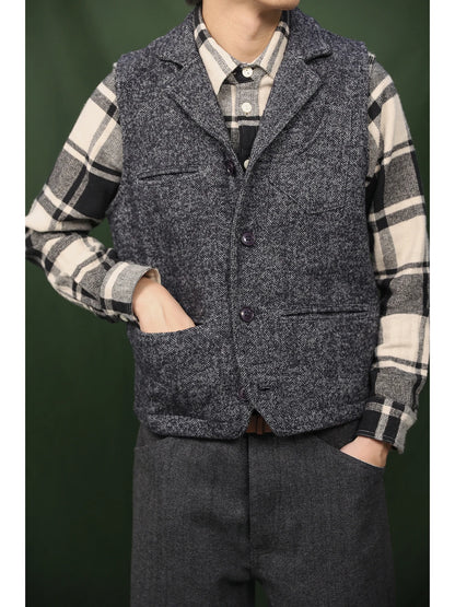 Tweed Wool Hunting Vest