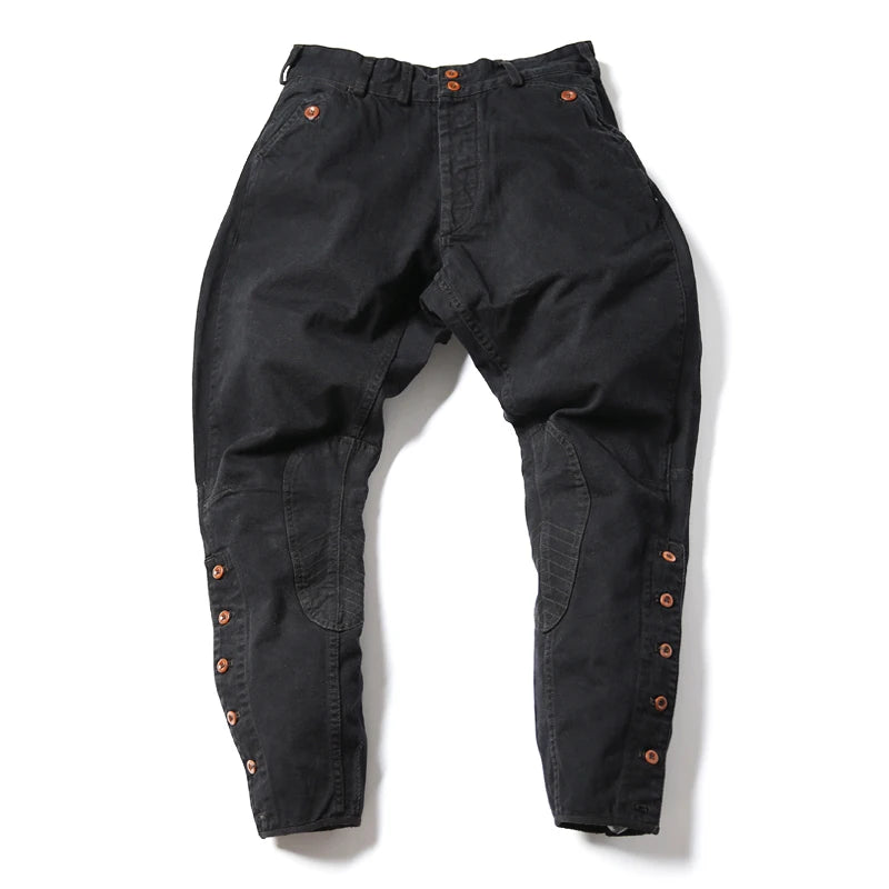Black Motorcycle Breeches