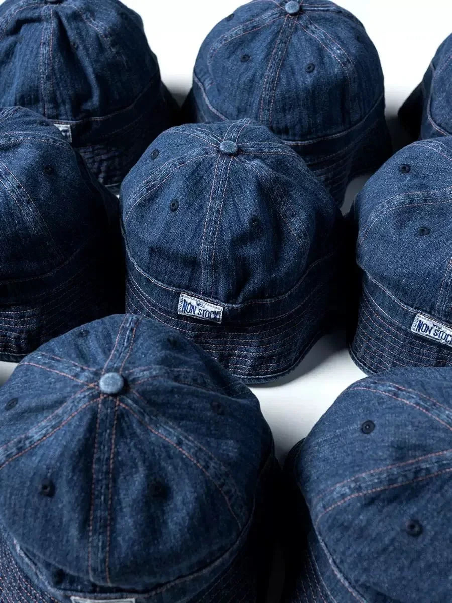 Washed Denim Dome Bucket Hat