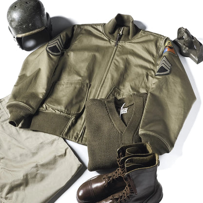 Patched Wool Lined Tanker Jacket