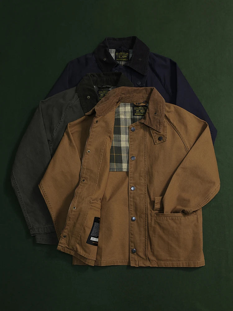 Corduroy Collar Safari Jacket