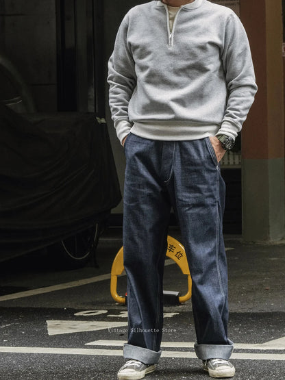 Quarter Zip Cotton Sweatshirt
