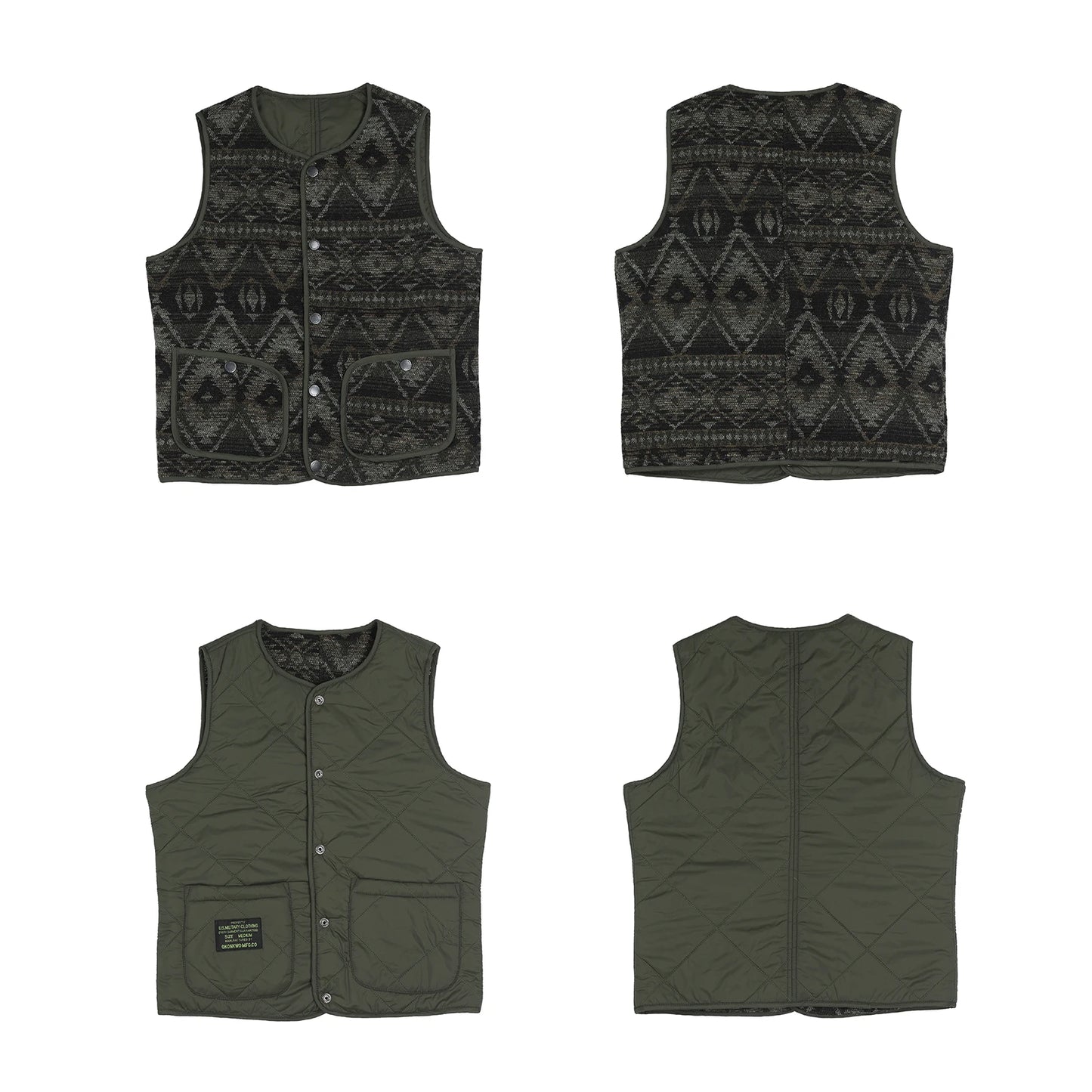 Reversible Quilted Padded Vest