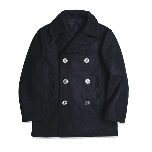 Black Double Breasted Peacoat