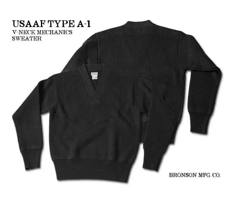 A-1 V-Neck Mechanic Sweater