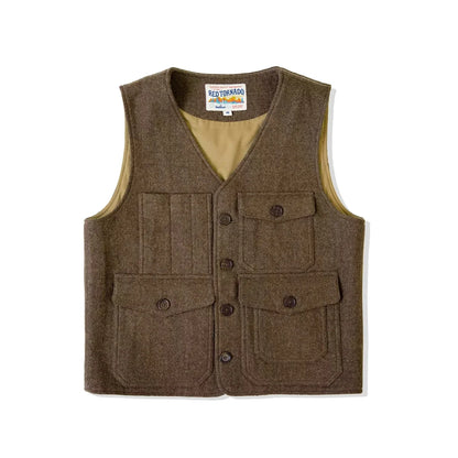 Tweed Multi Pocket Work Vest