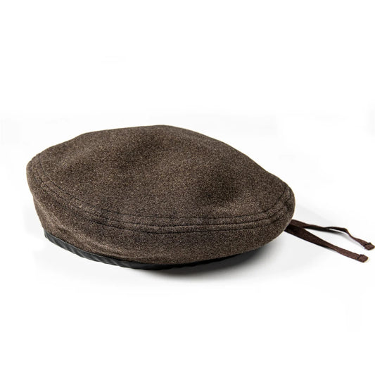 Brown Wool Blend Beret