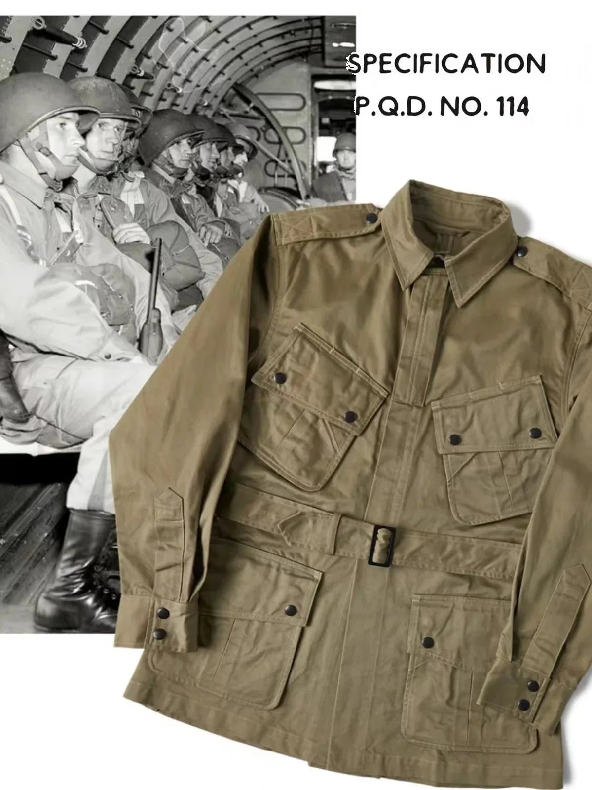 Belted Paratrooper Jump Jacket