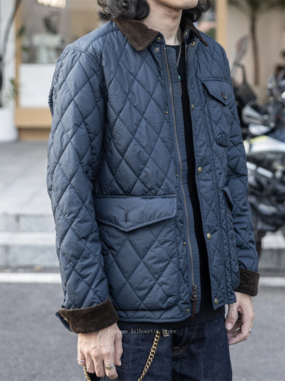 Quilted Corduroy Collar Jacket