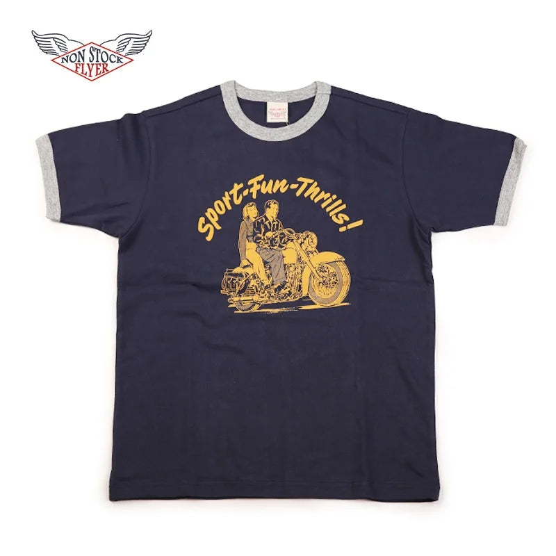 Motorcycle Rider Print Tee