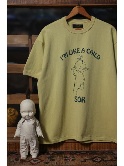 Yellow Cartoon Graphic Tee