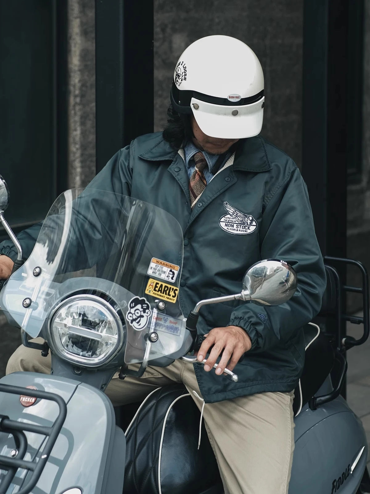 Lined Nylon Rider Jacket