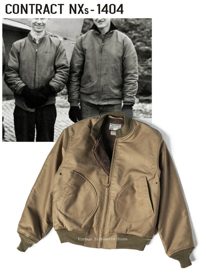 Khaki Wool Lined Deck Jacket