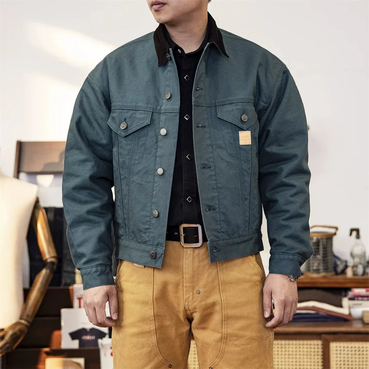 Blanket Lined Canvas Trucker Jacket