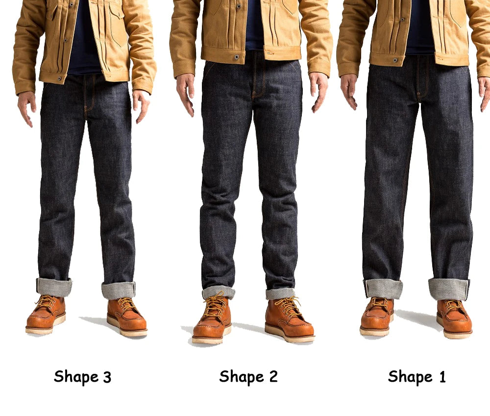 Raw Selvedge Back Buckle Jeans