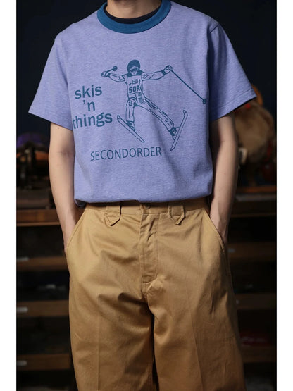 Skier Graphic Ringer Tee
