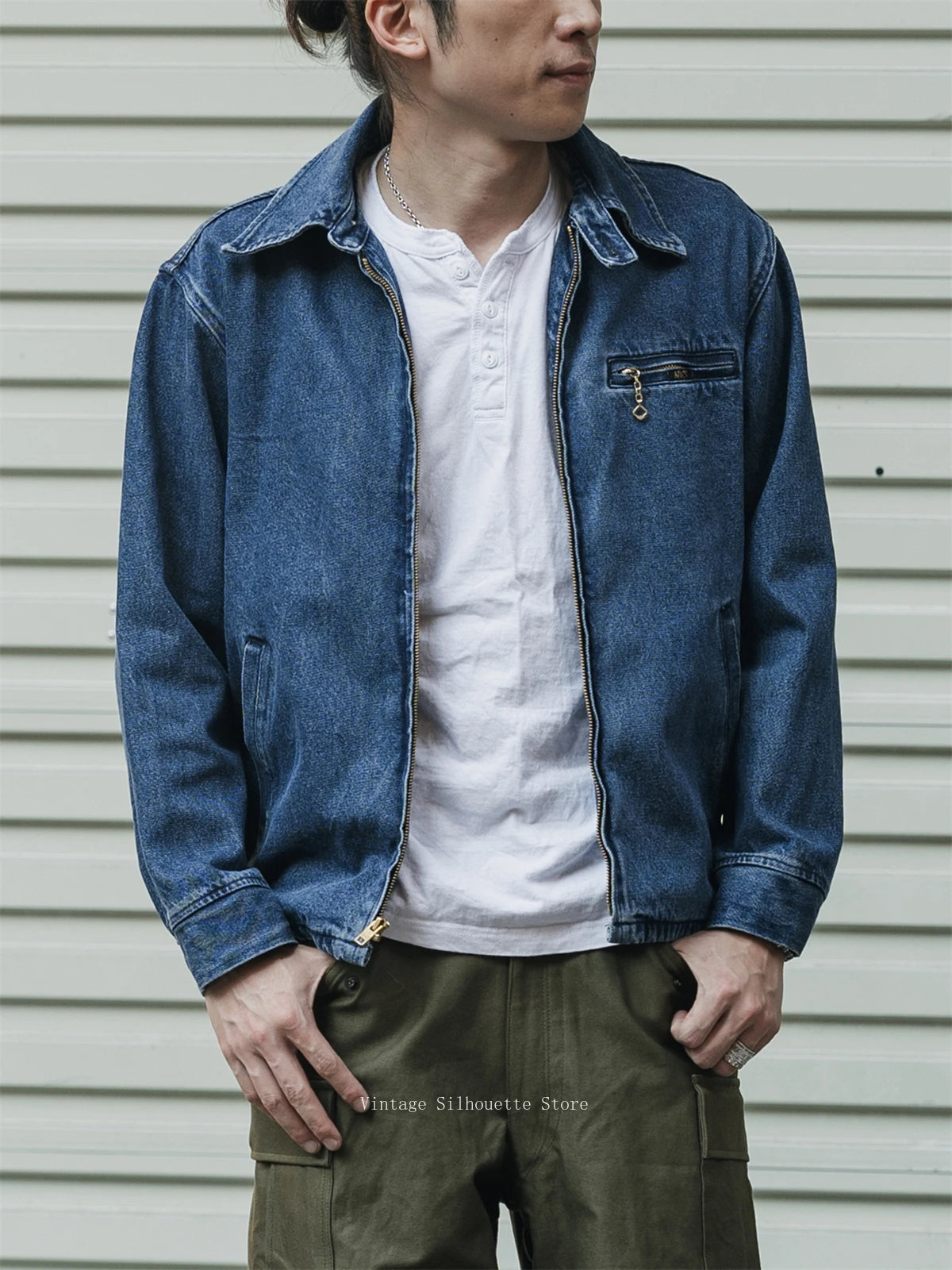 Stonewashed Denim Work Jacket