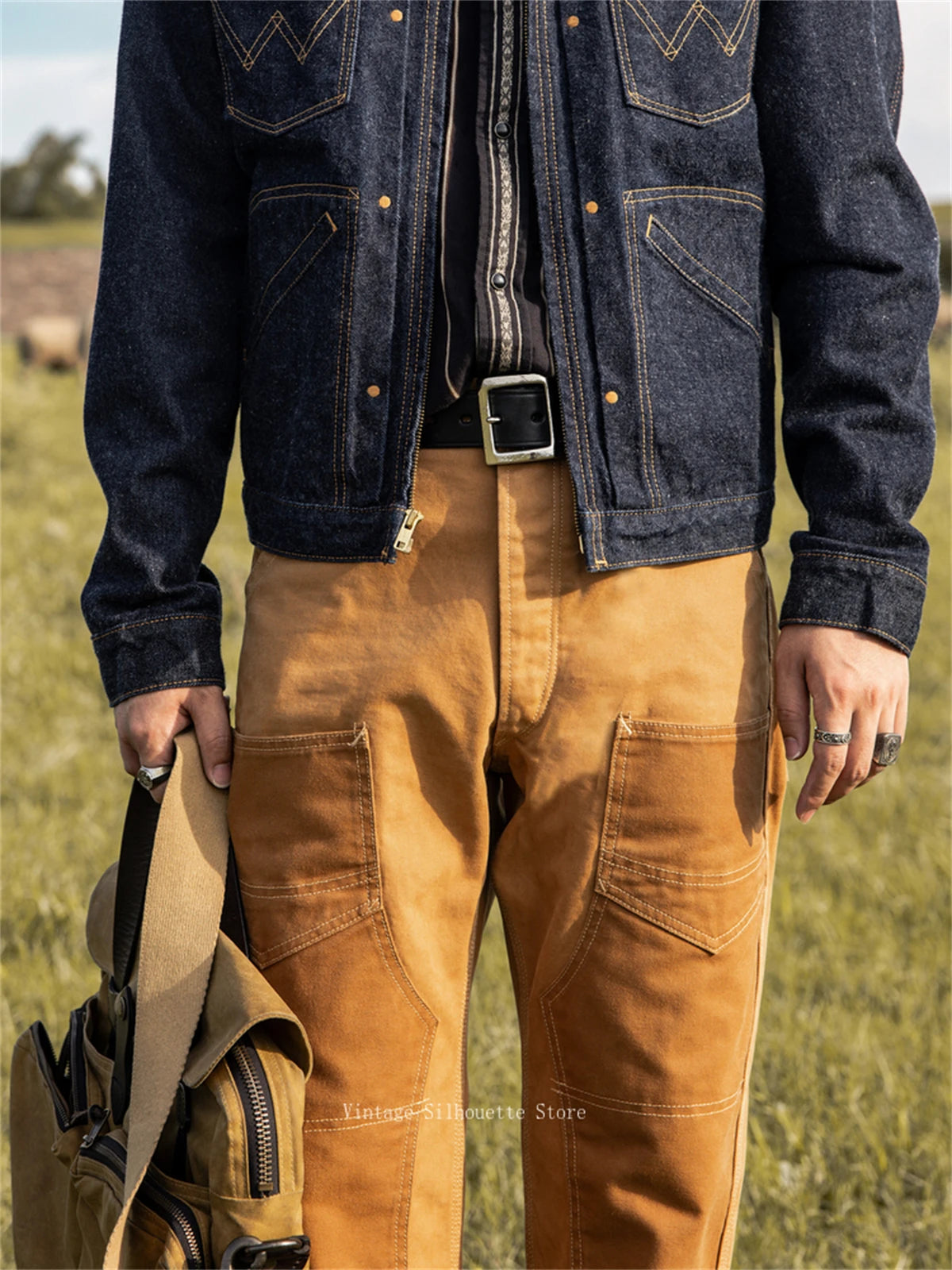 Two Tone Duck Canvas Overalls