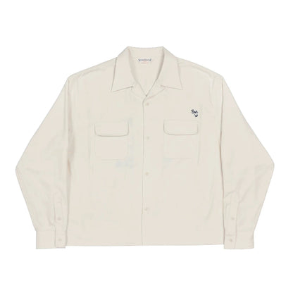 White Embroidered Cycling Shirt