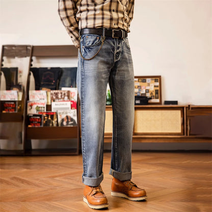Light Wash Straight Jeans