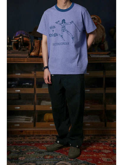 Skier Graphic Ringer Tee