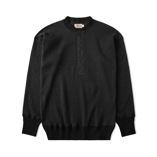 Ribbed Long Sleeve Henley