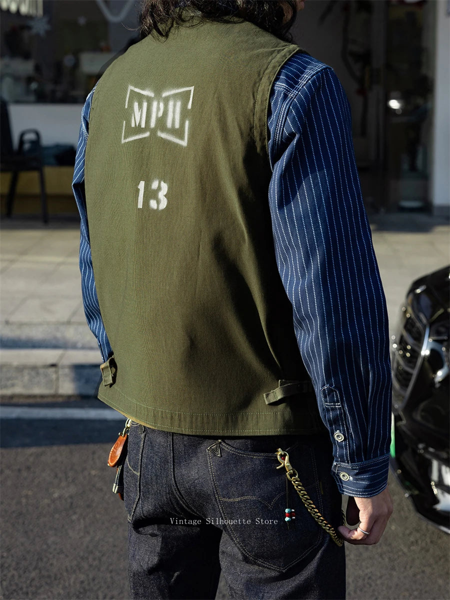 Army Green Deck Worker Vest