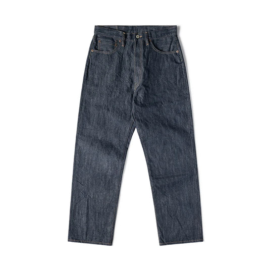 Indigo Cropped Straight Selvedge Jeans