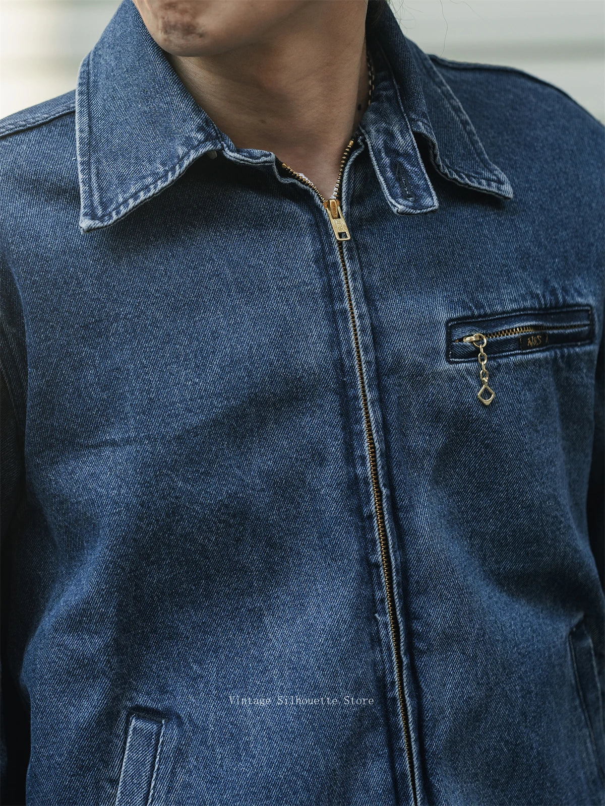 Stonewashed Denim Work Jacket
