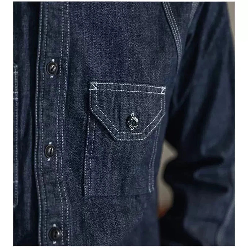 Triple Stitch Denim Work Shirt