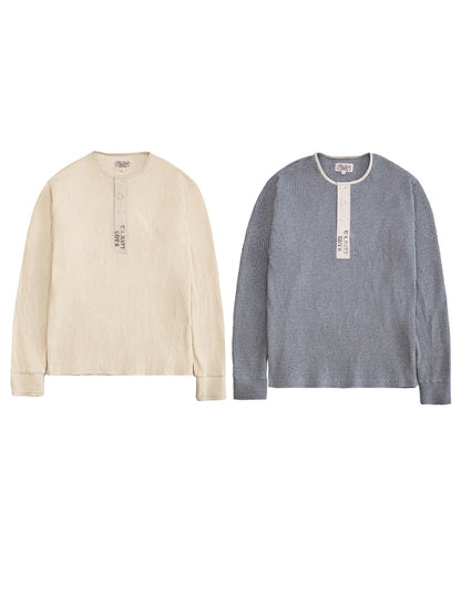 Waffle Long Sleeve Henley