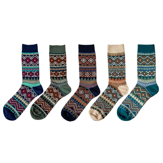 Fair Isle Crew Socks