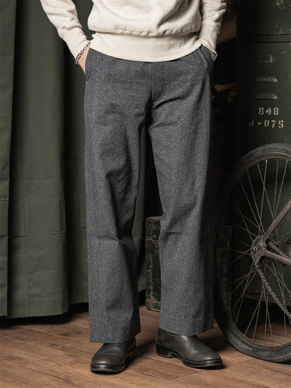 Salt Pepper Wide Work Trousers