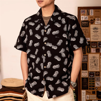 Pineapple Seersucker Hawaiian Shirt