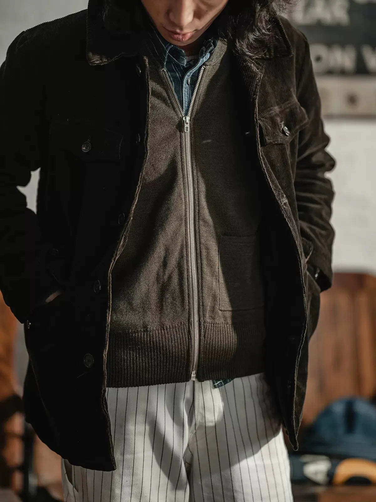 C-2 Wool Cardigan Sweater
