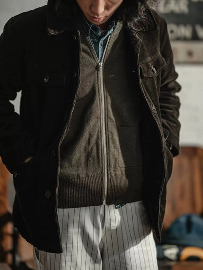 C-2 Wool Cardigan Sweater