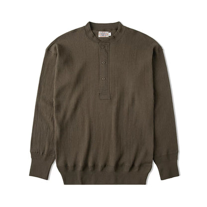 Ribbed Long Sleeve Henley