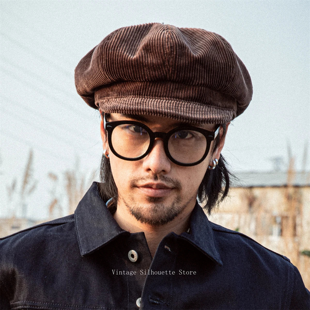 Brown Corduroy Newsboy Cap