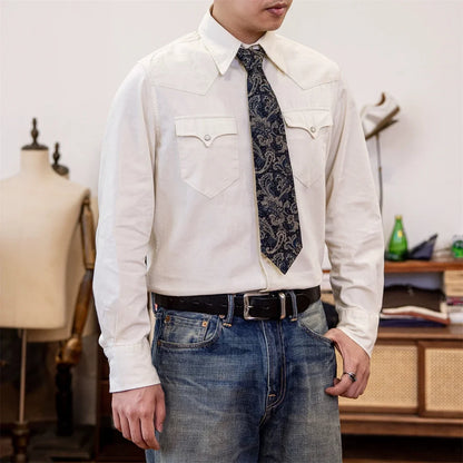 White Classic Western Shirt