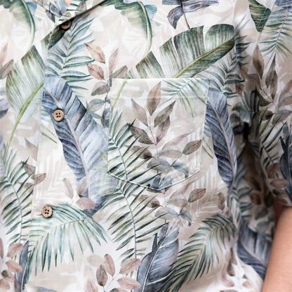 Tropical Leaf Camp Collar Shirt