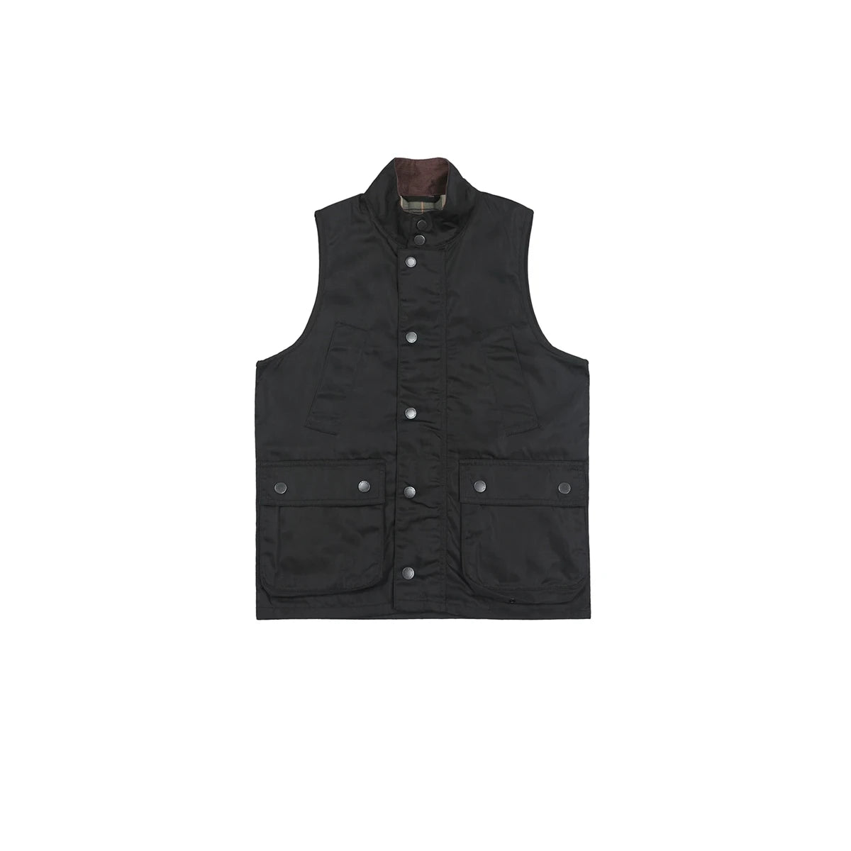 Waxed Stand Collar Utility Vest