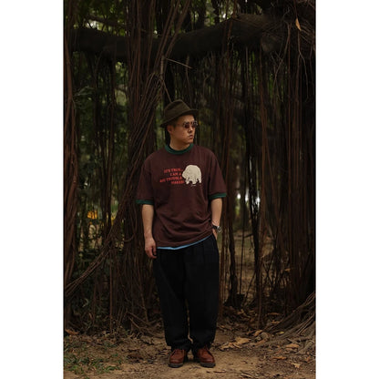Graphic Ringer Cotton Tee