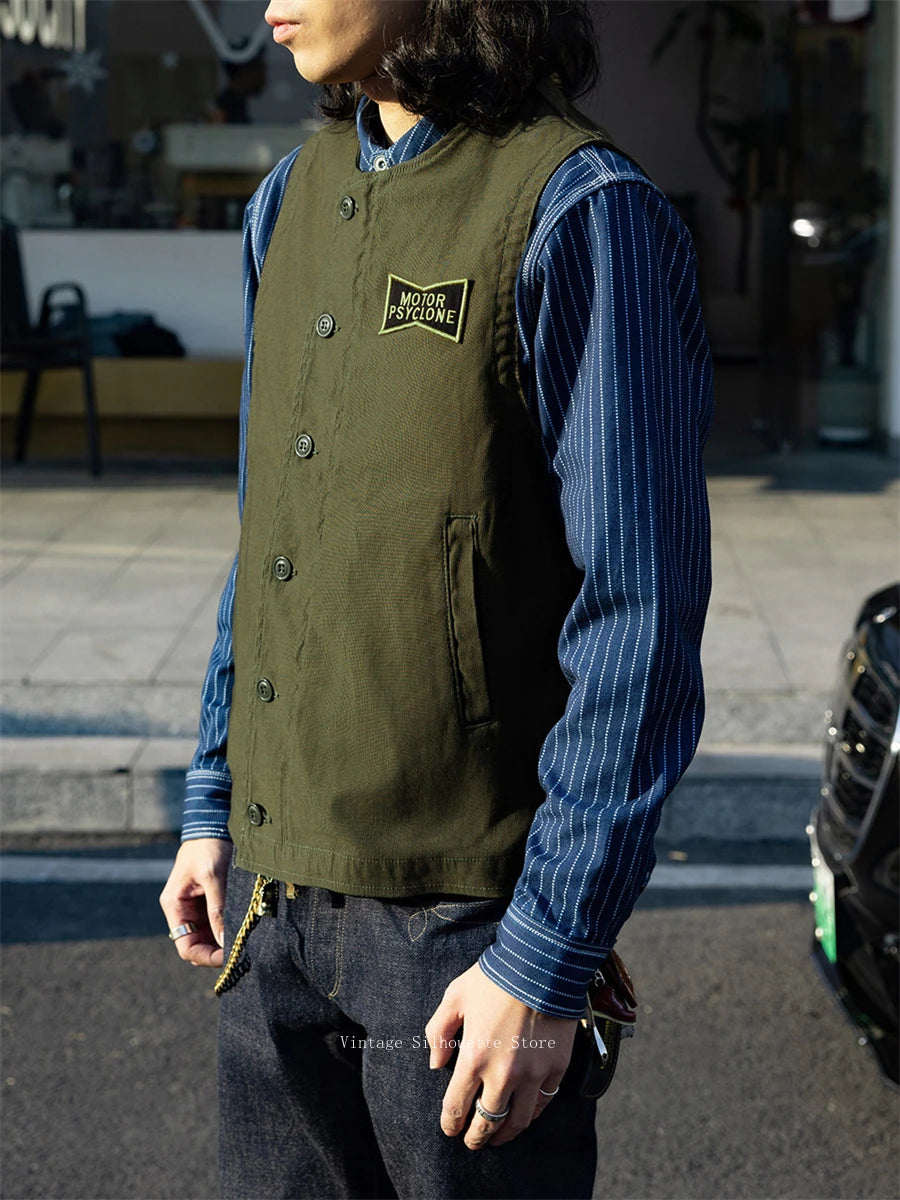 Army Green Deck Worker Vest
