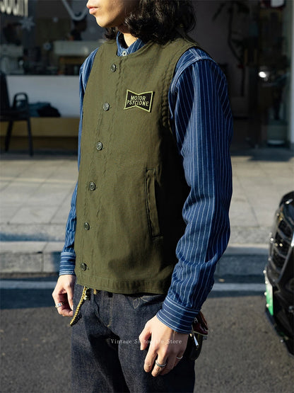 Army Green Deck Worker Vest