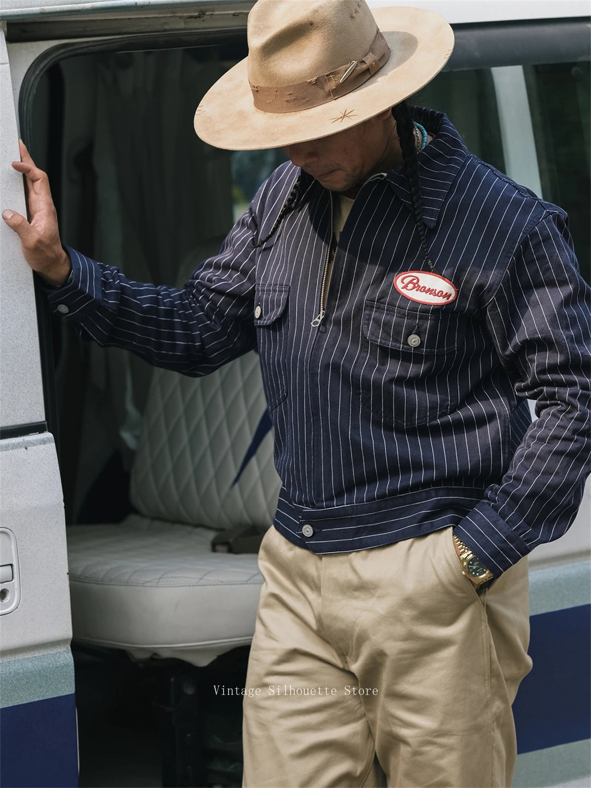 HBT Stripe Mechanic Jacket