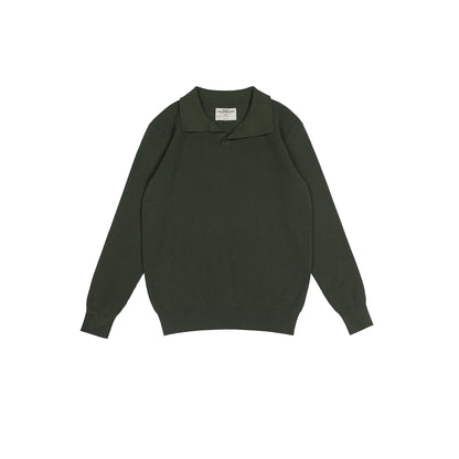 Seagull Collar Knit Polo