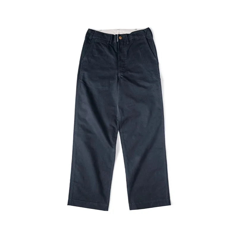 High Waist Chino Trousers